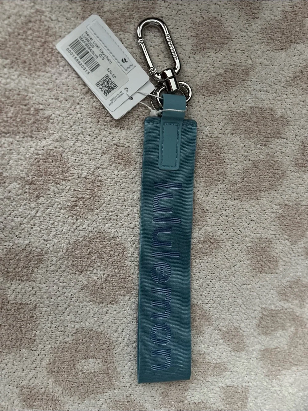 Lululemon Never Lost Keychain